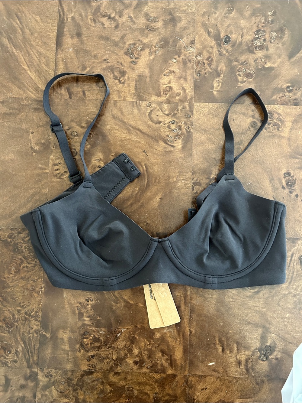 SKIMS Black Underwire Support Bra